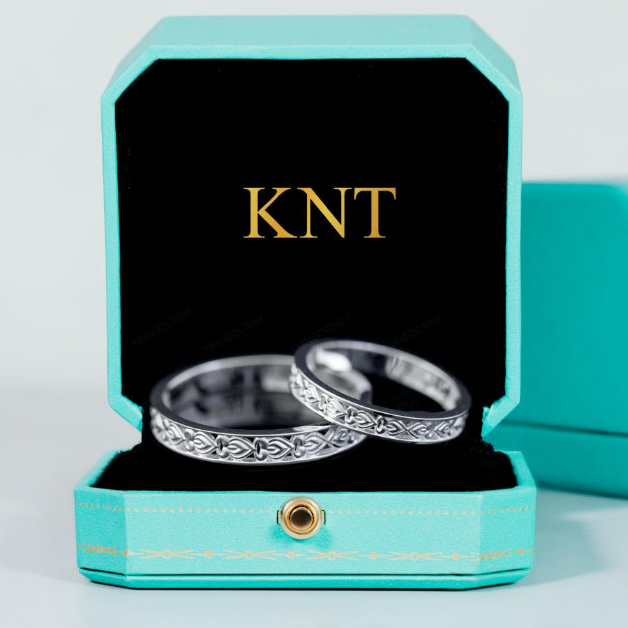 Nhẫn cặp vàng CV60 được chế tác từ chất liệu vàng 10K