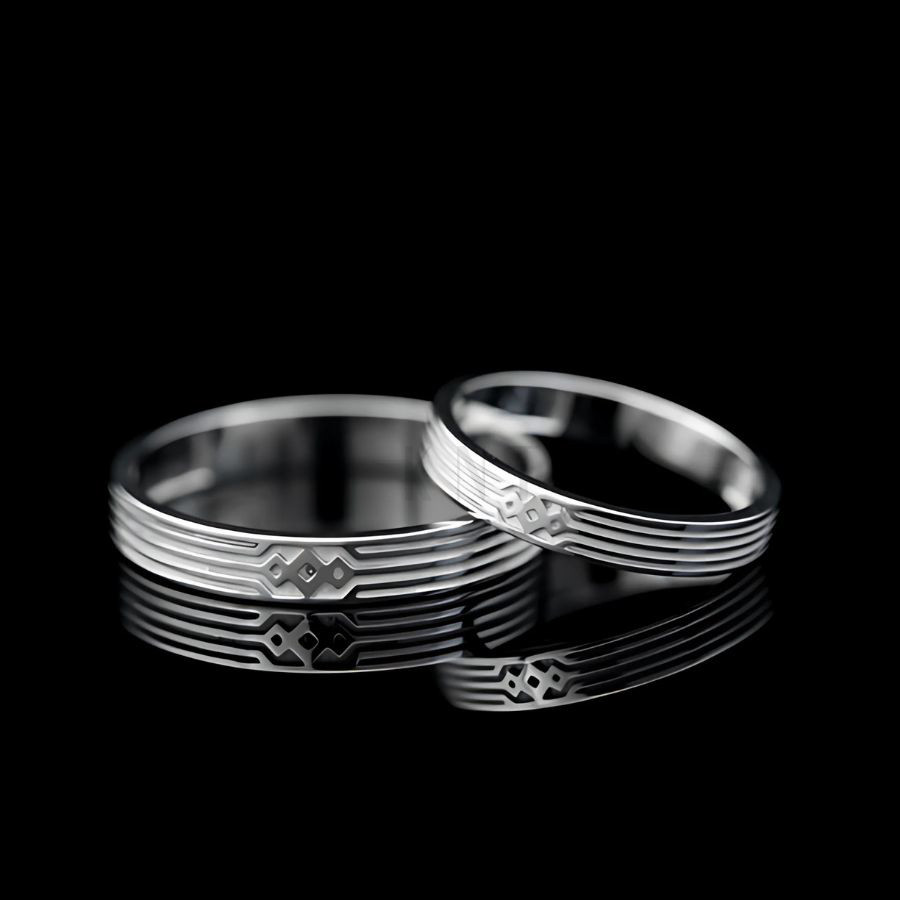 Nhẫn cặp vàng CV75 thiết kế tinh tế và thoải mái