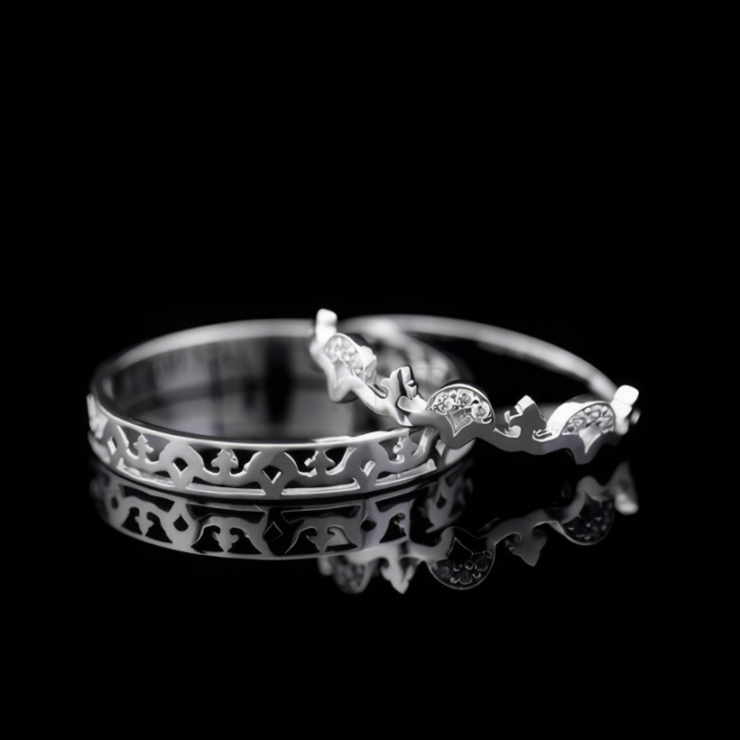 Nhẫn cặp vàng CV78 thiết kế tỉ mỉ từng đường nét