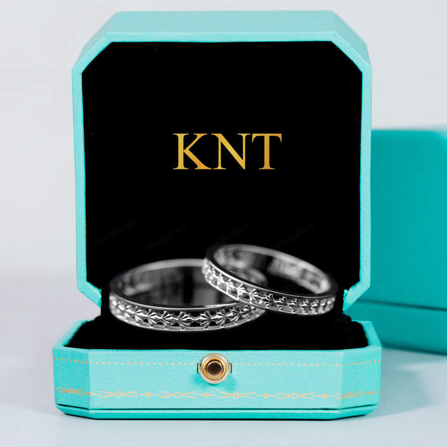 Nhẫn cặp vàng CV87 thiết kế hoa văn tinh tế và cổ điển