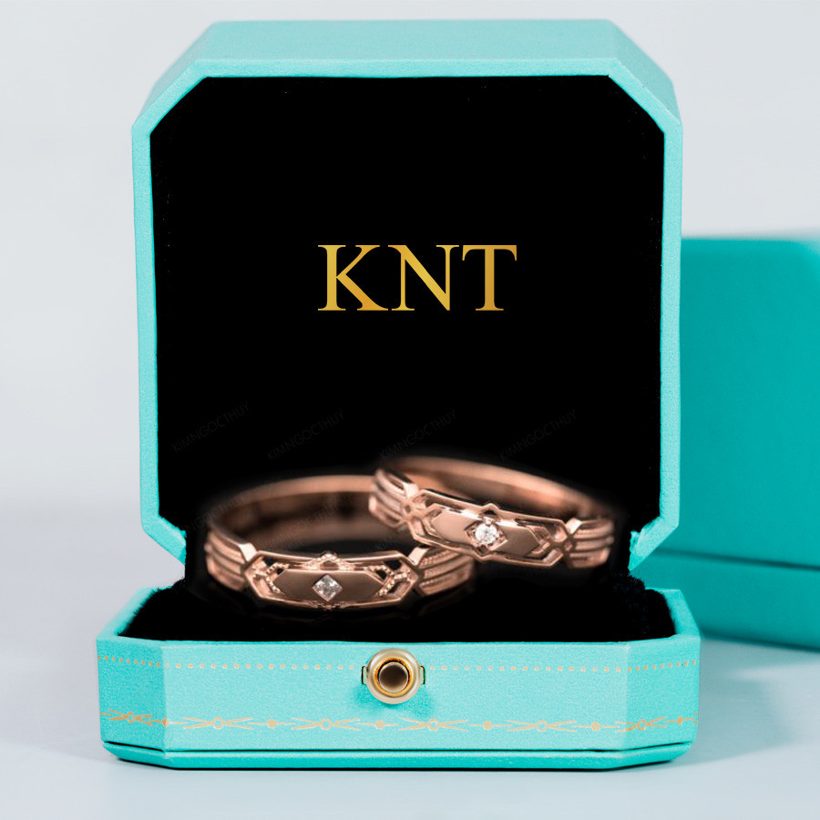 Nhẫn cưới S240 nhẫn nam mạnh mẽ với đá vuông