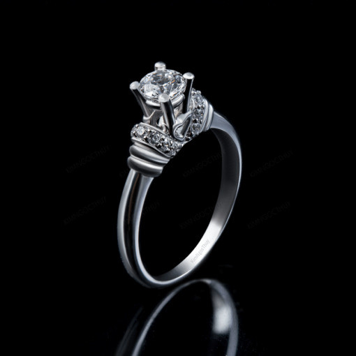 Nhẫn đính hôn R307 thiết kế hài hoà giữa các hoạ tiết