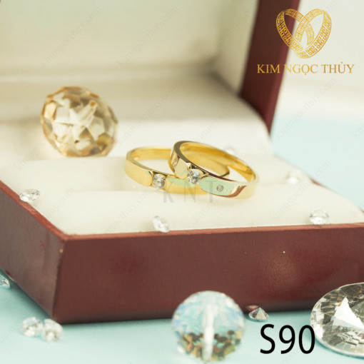 Nhẫn cưới S90 nhẫn nam mạnh mẽ với kiểu dáng vuông vức