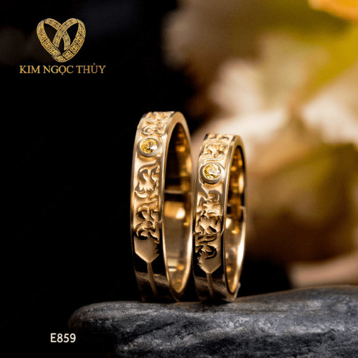 Nhẫn cưới Harmony A E859 ngũ hành thuộc Thổ giúp tình yêu thêm bền lâu