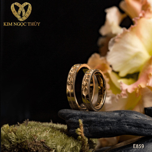 Nhẫn cưới Harmony A E859 thiết ké bản nhẫn vừa thoải mái khi đeo