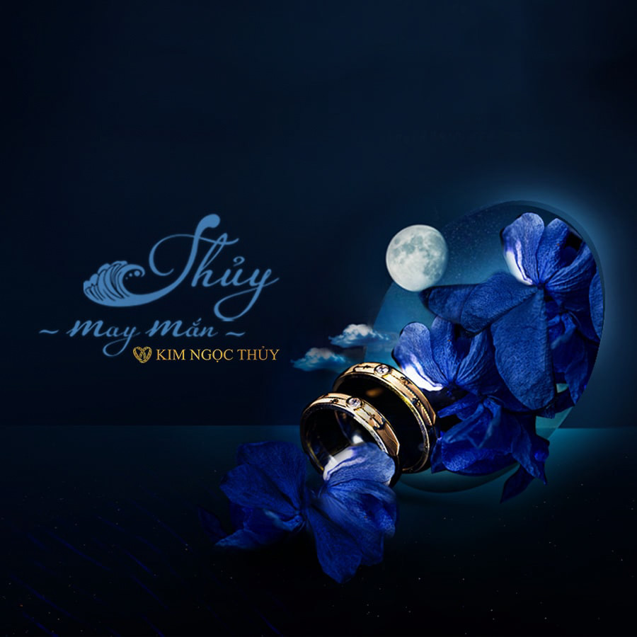 Nhẫn cưới Harmony A E865 hoạ tiết mỏ neo và những chú cá độc đáo