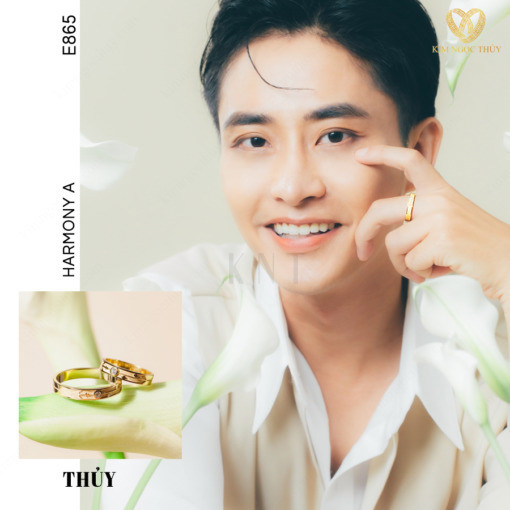 Nhẫn cưới Harmony A E865 nhẫn nam mạnh mẽ và tinh tế