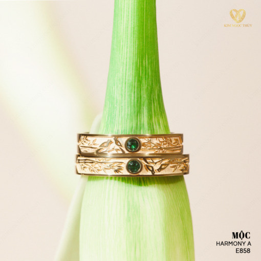 Nhẫn cưới Harmony E858 phong cách thanh lịch xen lẫn cổ điển