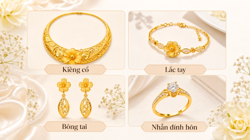 4 món nữ trang phổ biến trong đám hỏi