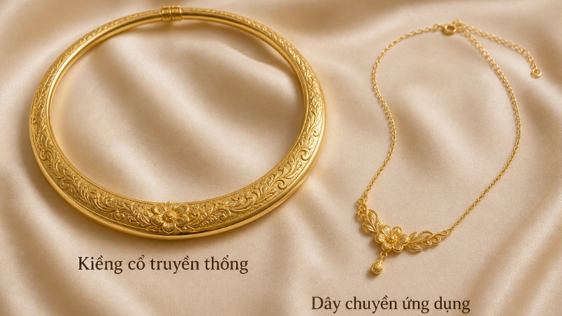 Kiềng cổ và dây chuyền đám hỏi