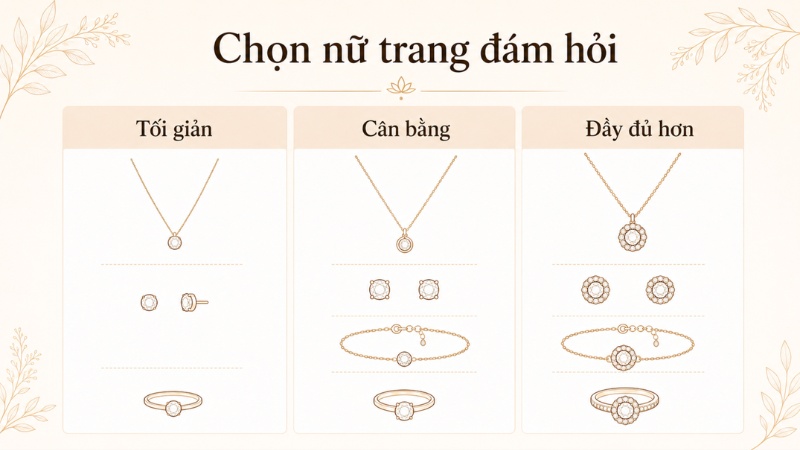 Chọn nữ trang đám hỏi theo ngân sách