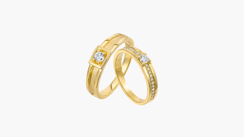 Nhẫn cưới kim cương có khả năng duy trì độ sáng và bề mặt ổn định