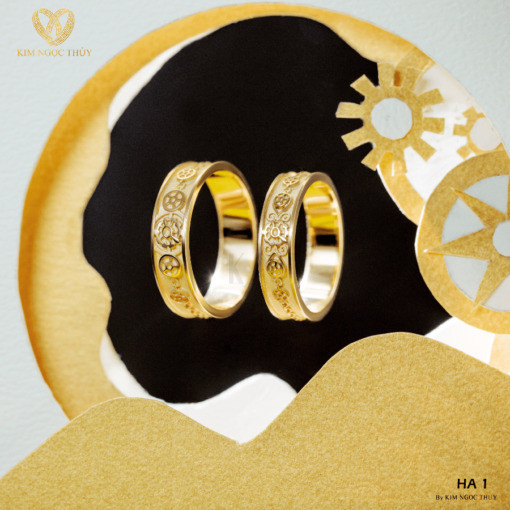 Nhẫn cưới Harmony E Blade HA1 + HAR1 thiết kế thanh lịch và sang trọng