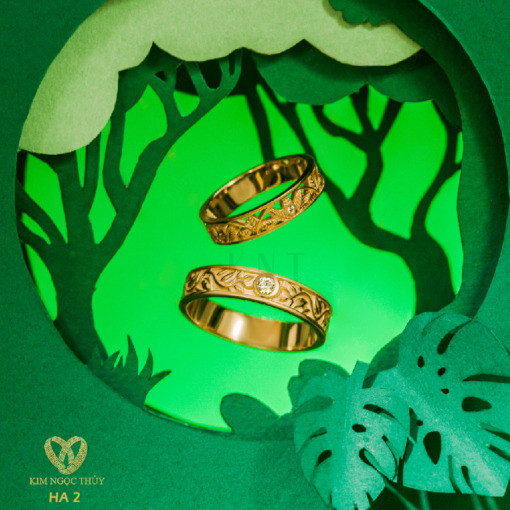 Nhẫn cưới Harmony E Forest HA2 + HAR2 phù hợp vơpis cặp đôi yêu thích sự thanh lịch