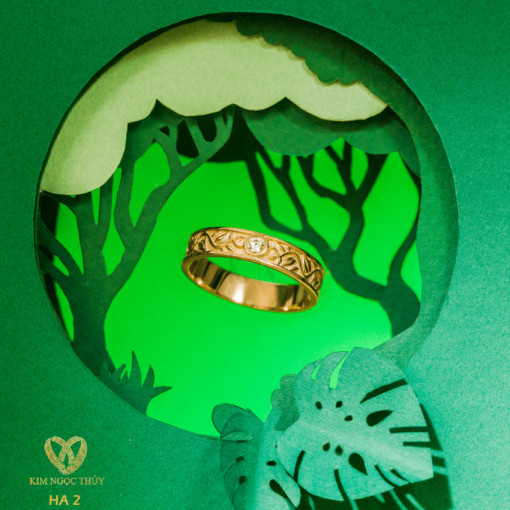 Nhẫn cưới Harmony E Forest HA2 + HAR2 khắc tên hoặc ngày cưới miễn phí