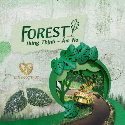 Nhẫn cưới Harmony E Forest HA2 + HAR2 lấy cảm hứng từ rừng Amazon