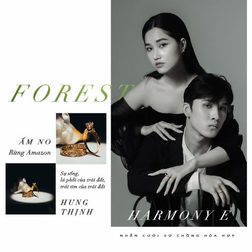 Nhẫn cưới Harmony E Forest HA2 + HAR2 đem lại niềm tin về cuộc sống ấm no, đầy đủ
