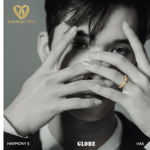 Nhẫn cưới Harmony E Globe HA5 + HAR5 đen đến vẻ đẹp thanh lịch và tinh tế cho nhẫn nam