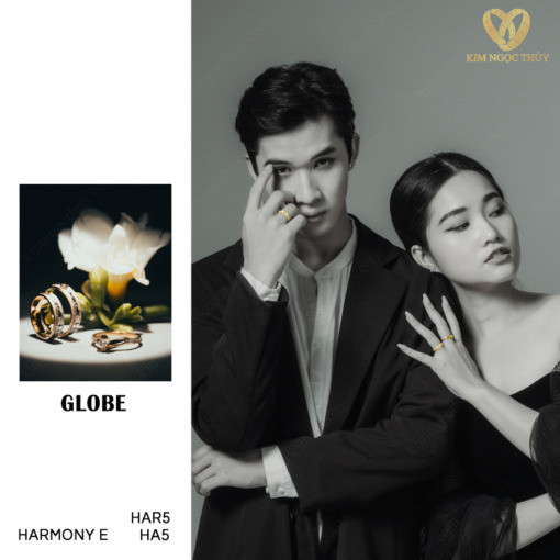 Nhẫn cưới Harmony E Globe HA5 + HAR5 mang đến nhiều ý nghĩa cho cặp đôi