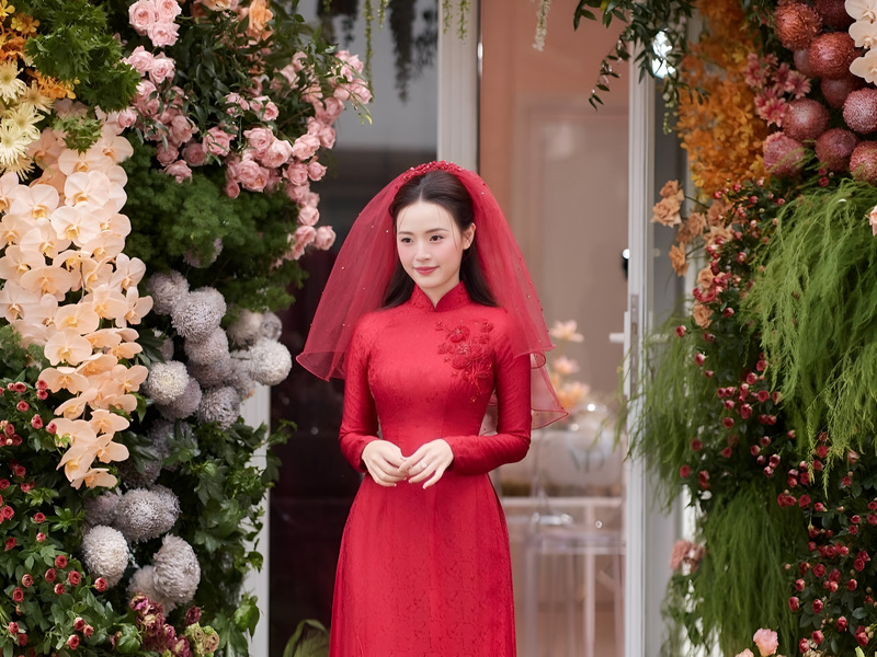 Khăn voan: Nét giao thoa văn hóa cưới Việt.