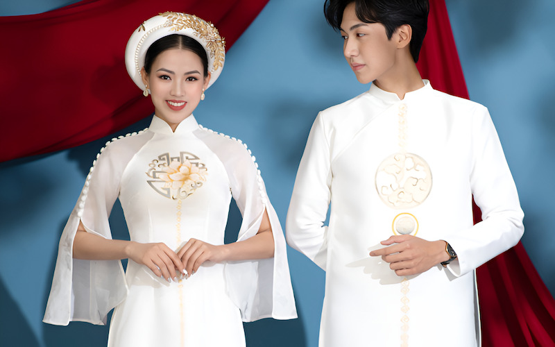 Áo dài cách tân cho lễ gia tiên mang đến lựa chọn trẻ trung và hiện đại cho cô dâu