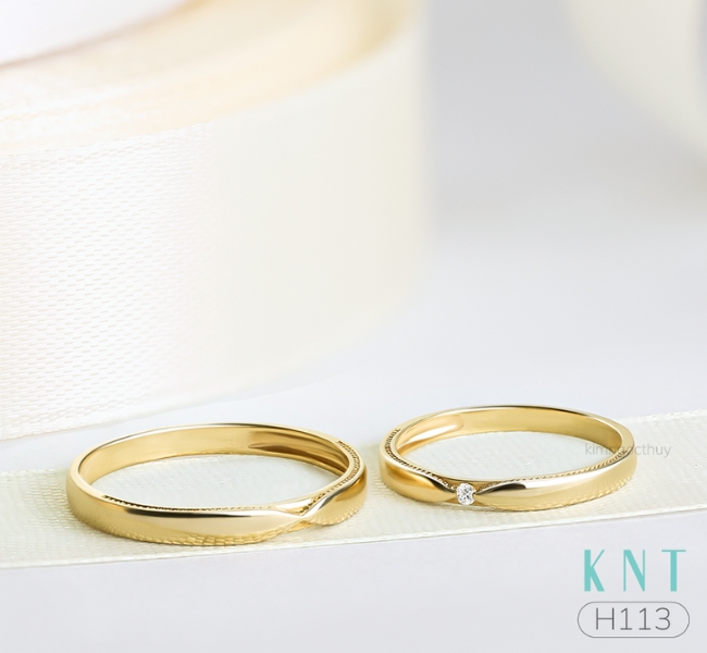 Nhẫn cưới vàng 18k giá rẻ 