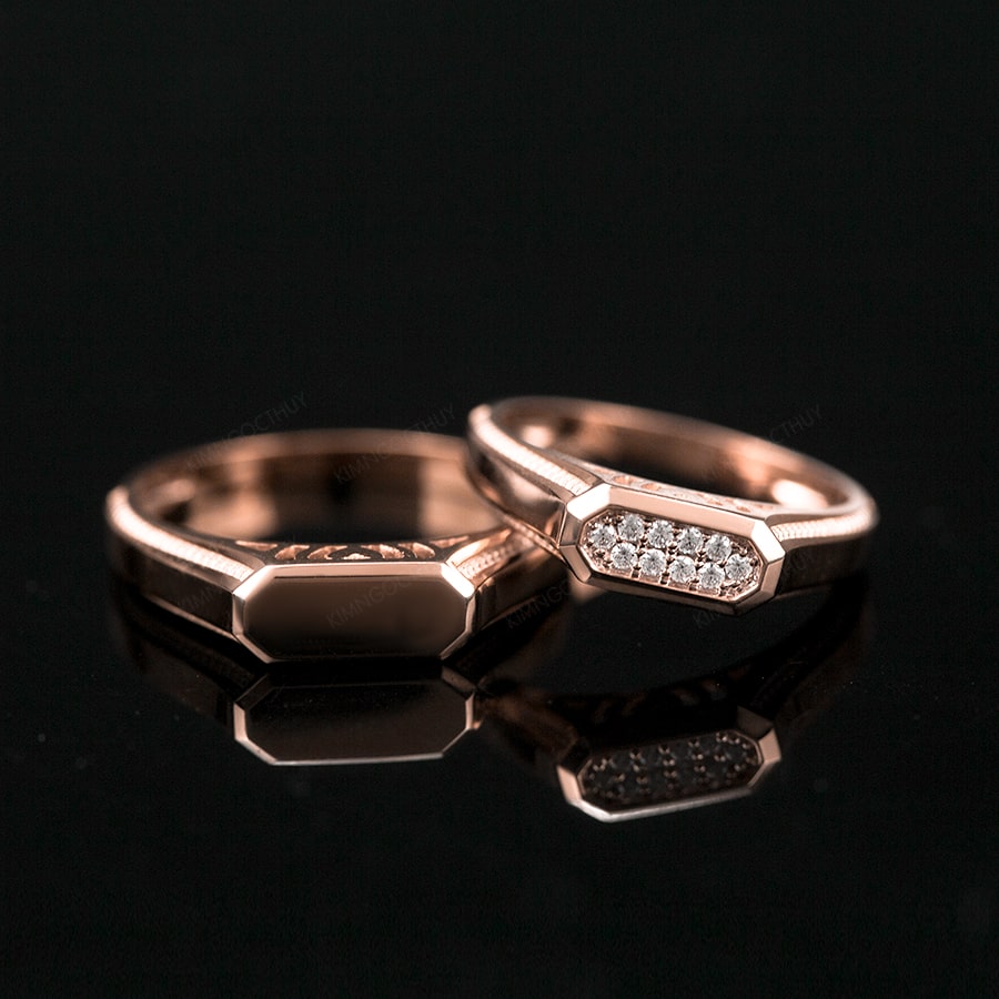 nhẫn cưới đẹp hồng