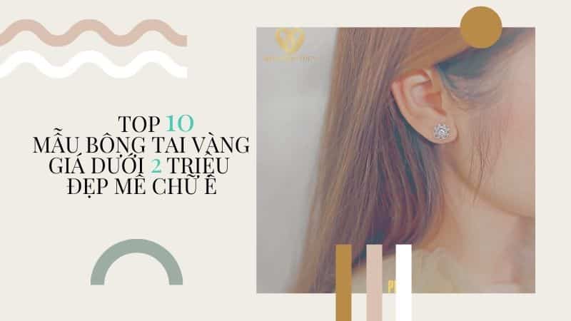 bông tai vàng giá dưới 2 triệu