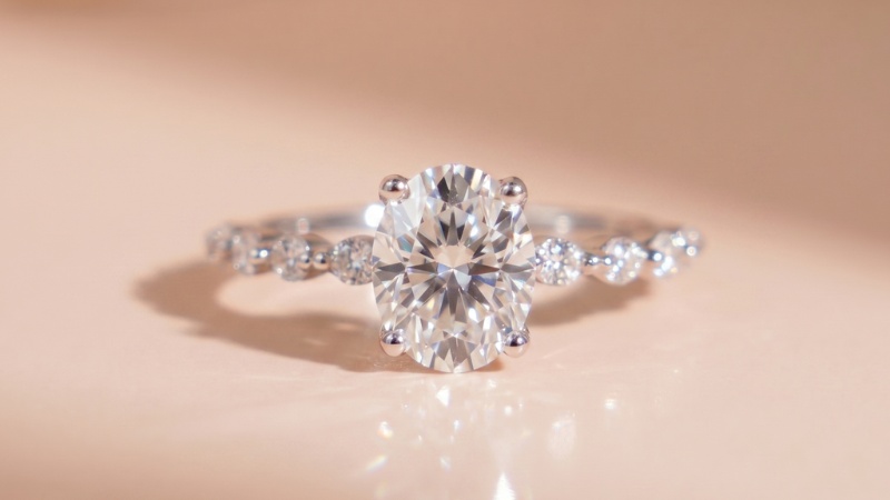 Đá Moissanite có hiệu ứng cầu vồng rực rỡ và bắt mắt