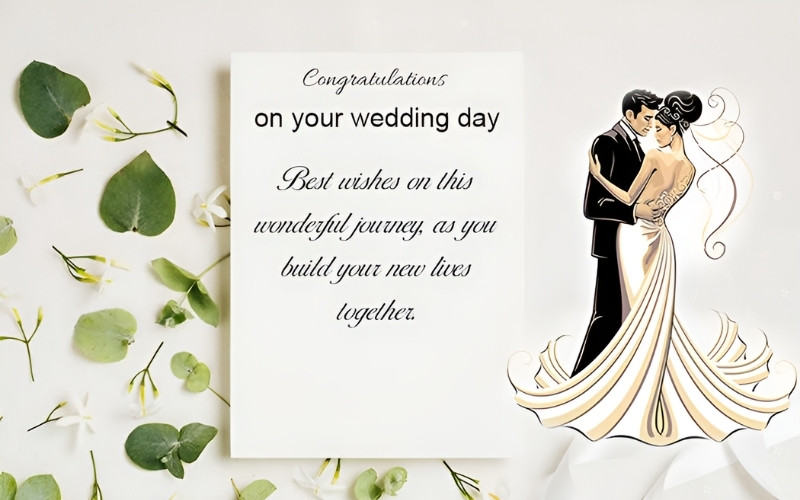 Một cặp đôi đa quốc gia trong ngày cưới.