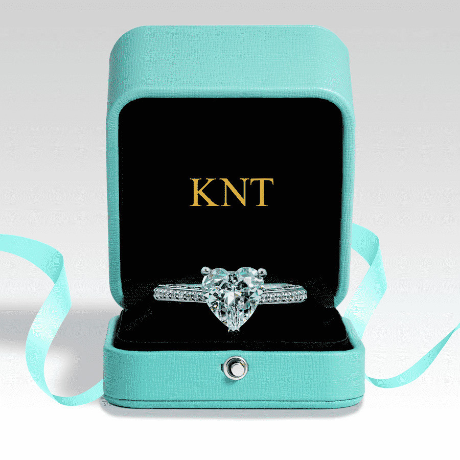 Nhẫn đính hôn đá US R321 đá chủ hình trái tim tinh tế