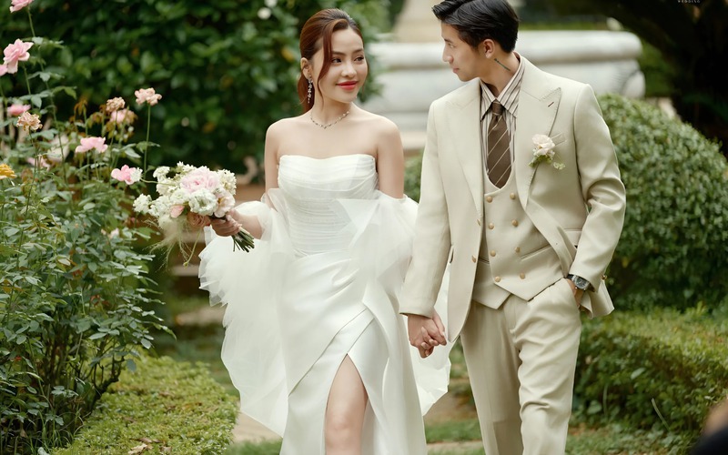 Chụp ảnh cưới trong studio theo concept Hàn Quốc lãng mạn