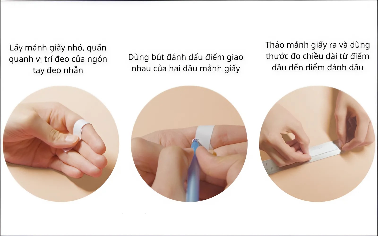 Việc chọn size nhẫn vừa vặn là rất quan trọng để đảm bảo sự thoải mái khi đeo và tránh làm rơi mất