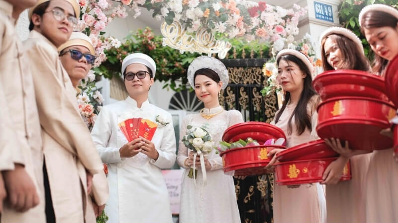 Nhà trai sẽ chuẩn bị các phong bì lì xì nhỏ