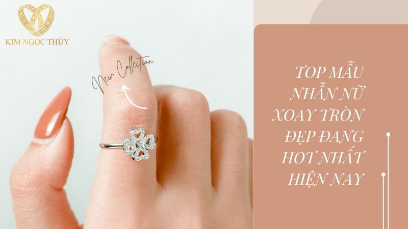 nhẫn nữ xoay tròn