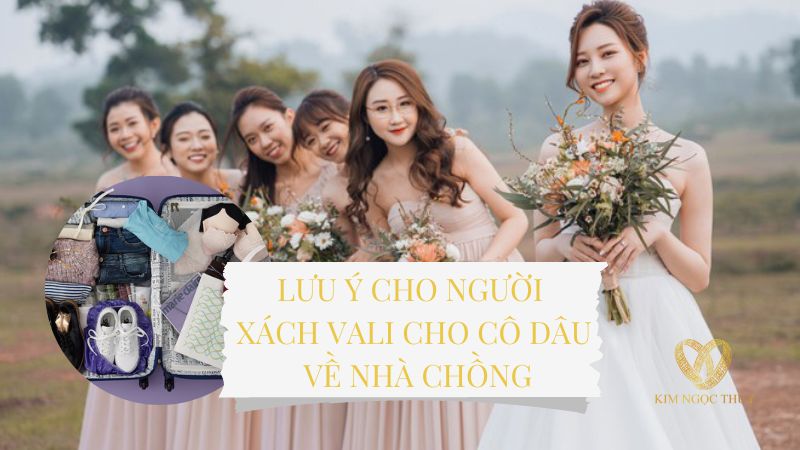 người xách vali cho cô dâu