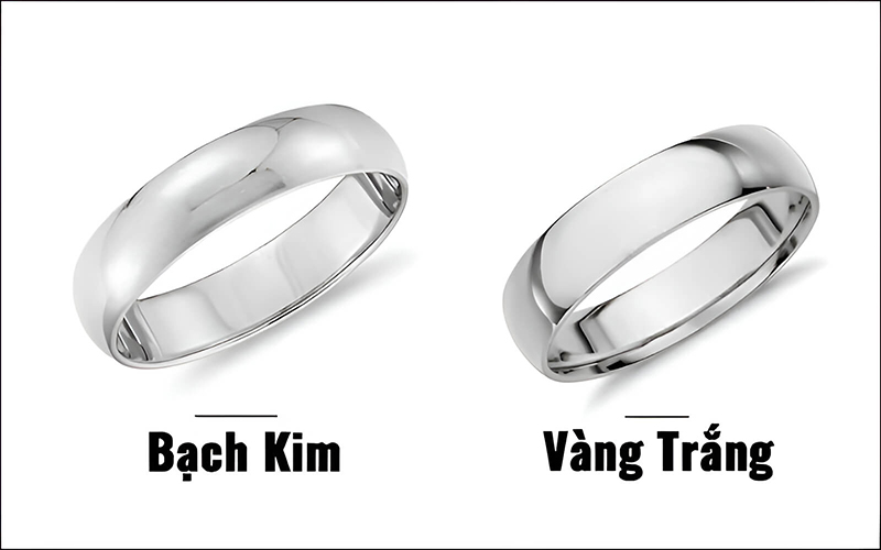 Bạch kim là một kim loại quý khác hoàn toàn với vàng trắng