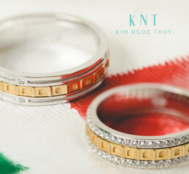 Nhẫn cưới hai dải độc đáo