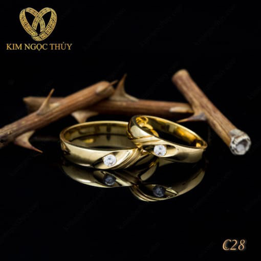Nhẫn cưới C28 có thiết kế tối giản