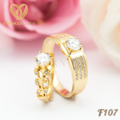 Nhẫn cưới F107 thiết kế sang trọng và hiện đại