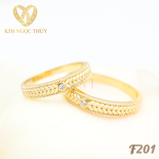 Nhẫn cưới F201 tượng trưng cho tình yêu đẹp của cặp đôi