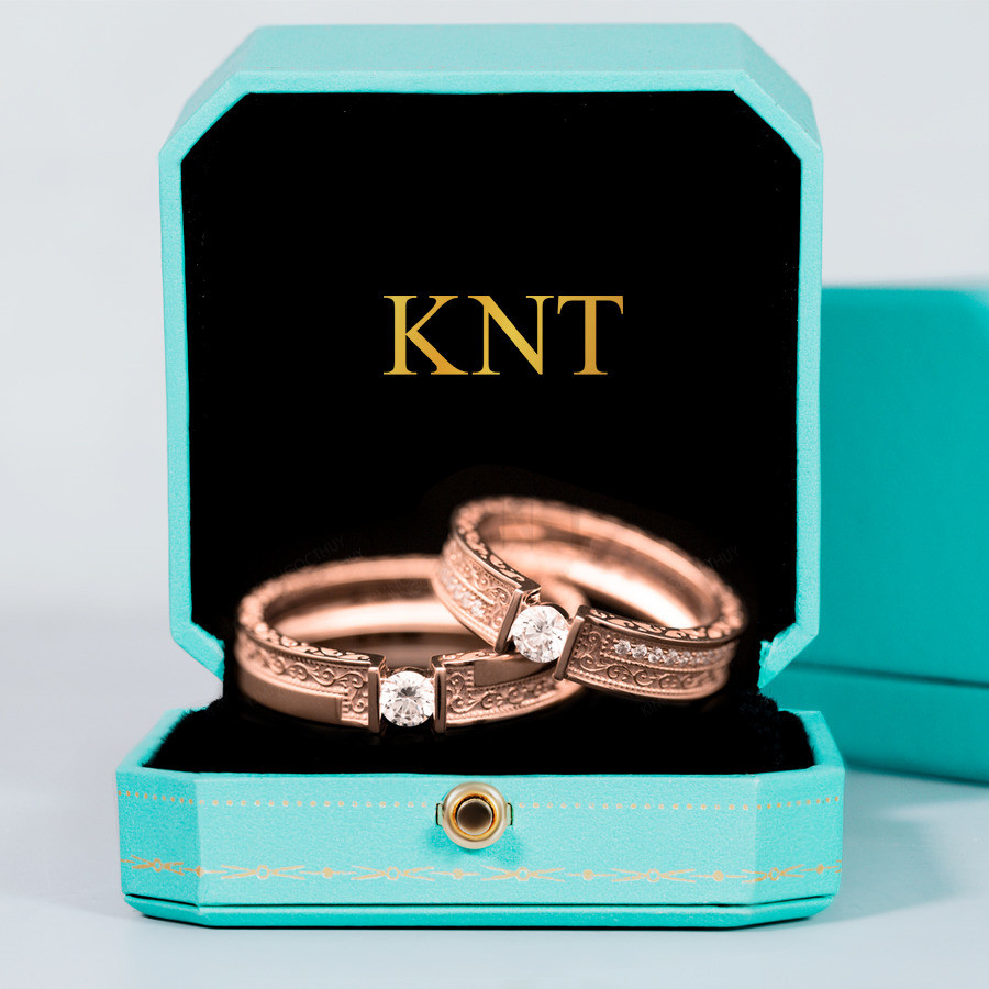 Nhẫn cưới J83 khắc tên miễn phí