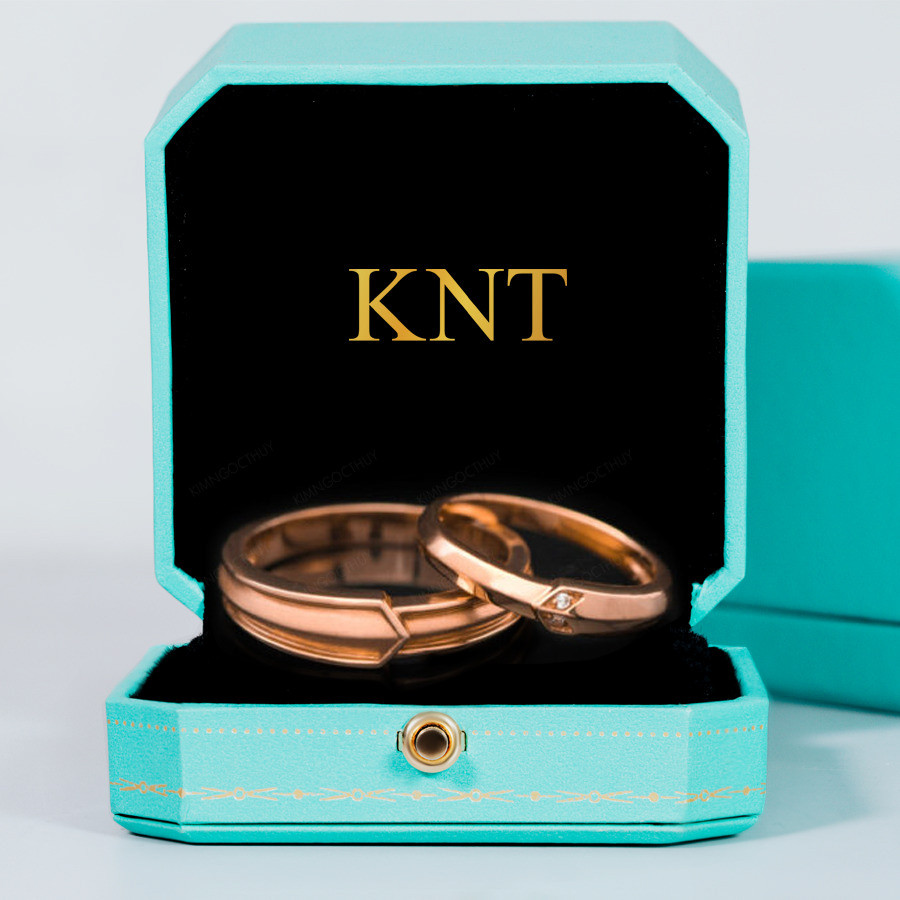 Nhẫn cưới S201 màu vàng hồng độc đáo và cá tính