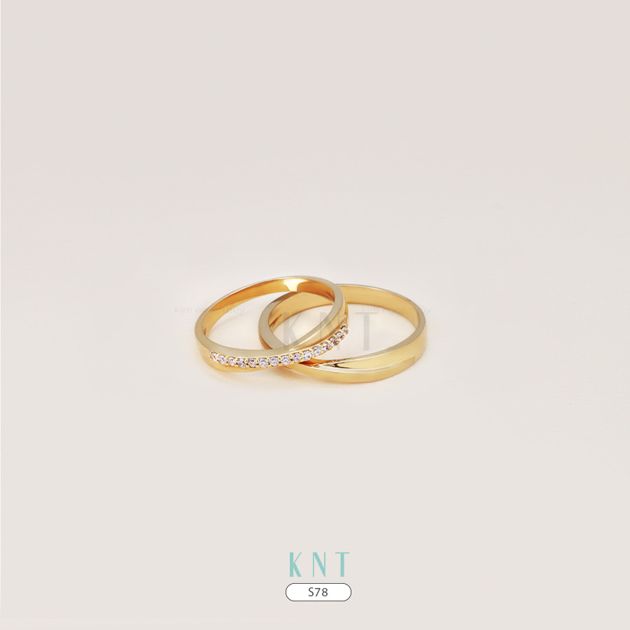 Nhẫn cưới S78 thiết kế sang trọng và hiện đại