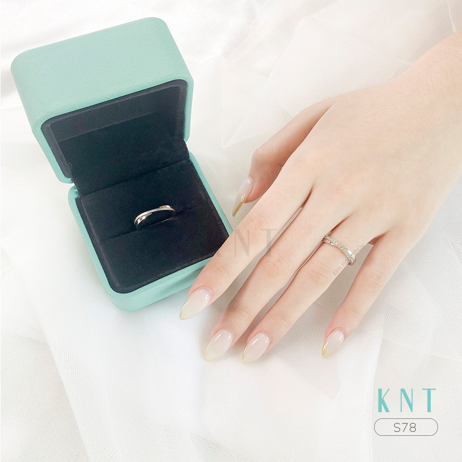 Nhẫn cưới S78 khắc tên miễn phí