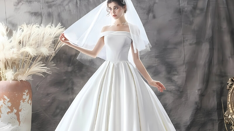 Váy chữ A có phần thân trên ôm sát và xòe dần từ eo xuống