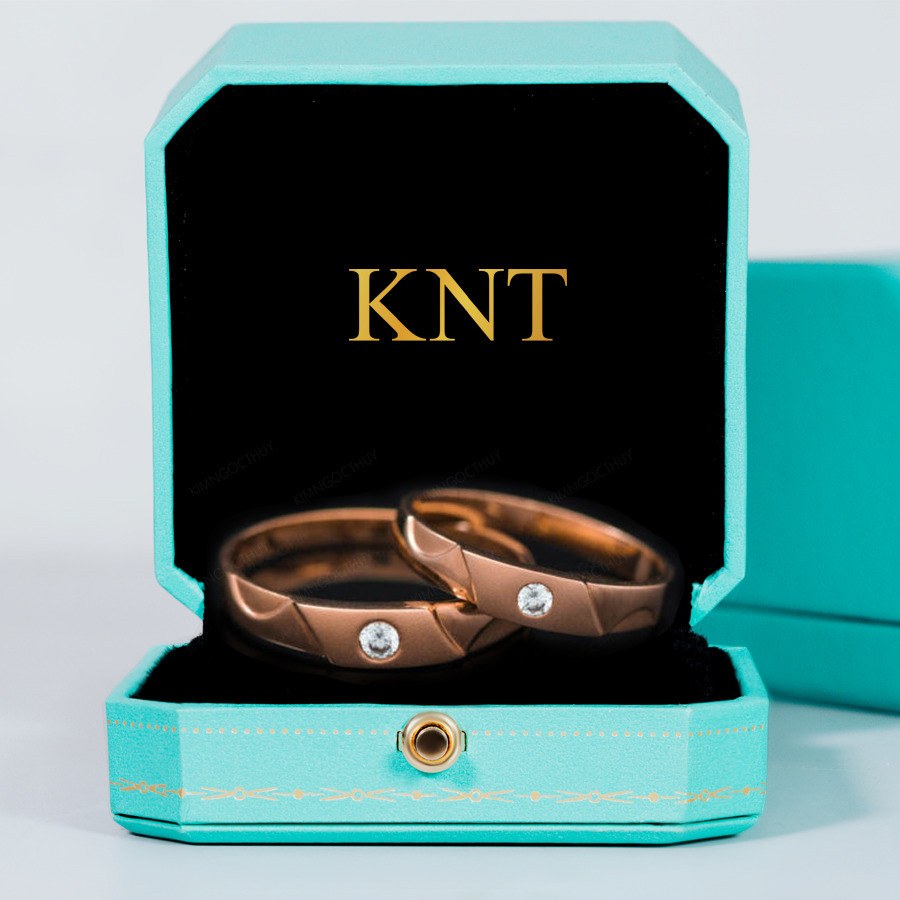 Nhẫn cưới A71 màu vàng hồng lạ mắt và nổi bật