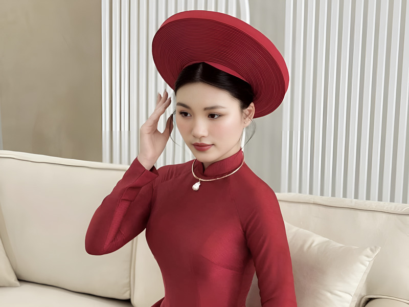 Kiểu khăn mấn cưới phổ biến hiện nay cho cô dâu.