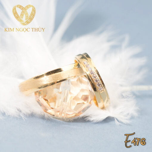 Nhẫn cưới E476 thiết kế hiện đại và tinh tế