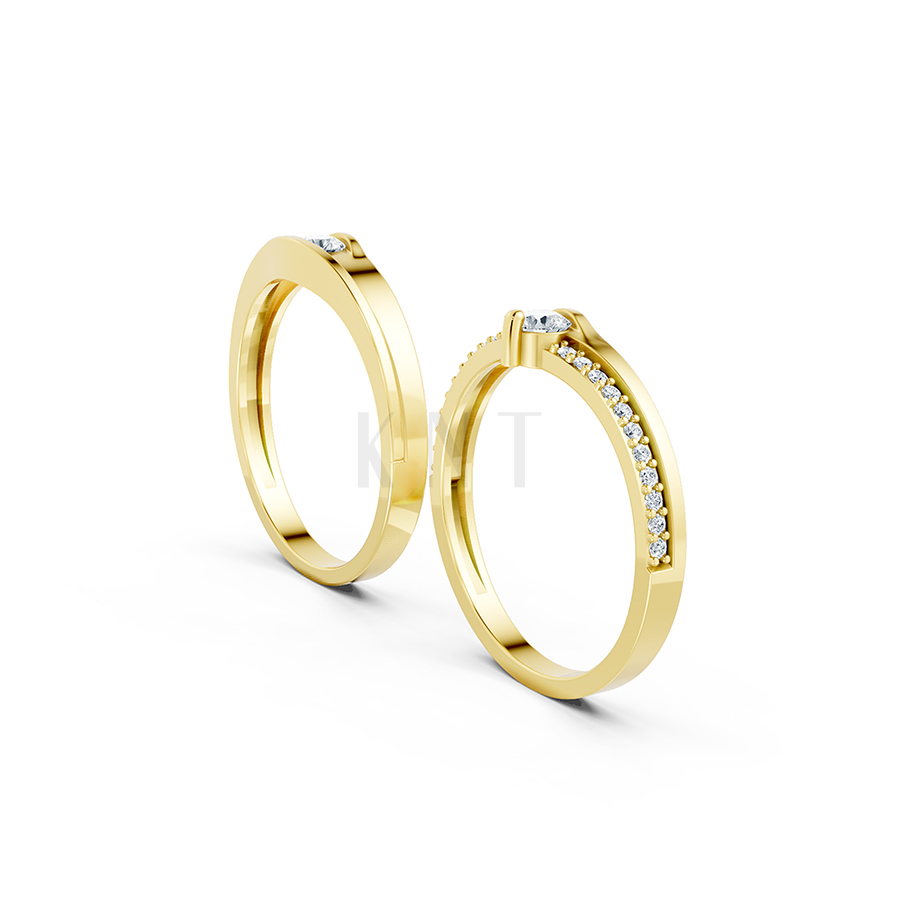 Nhẫn cặp vàng CV214 phù hợp với nhiều kiểu dáng tay